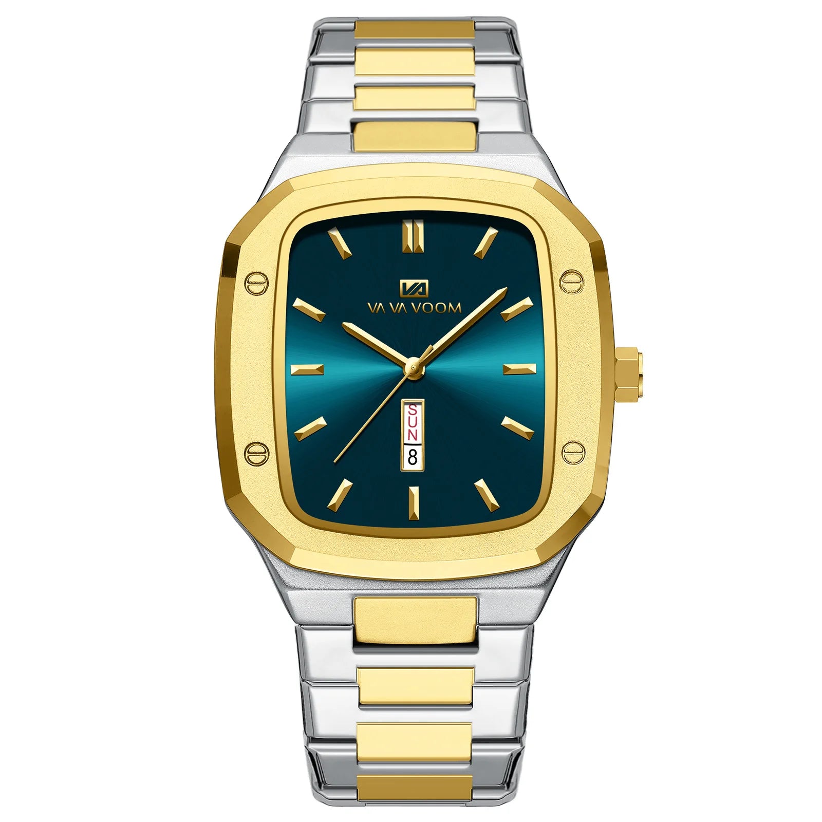 Nuevo reloj para hombre, calendario de negocios a la moda, resistente al agua, reloj de cuarzo Rectangular de acero inoxidable para hombre, relojes