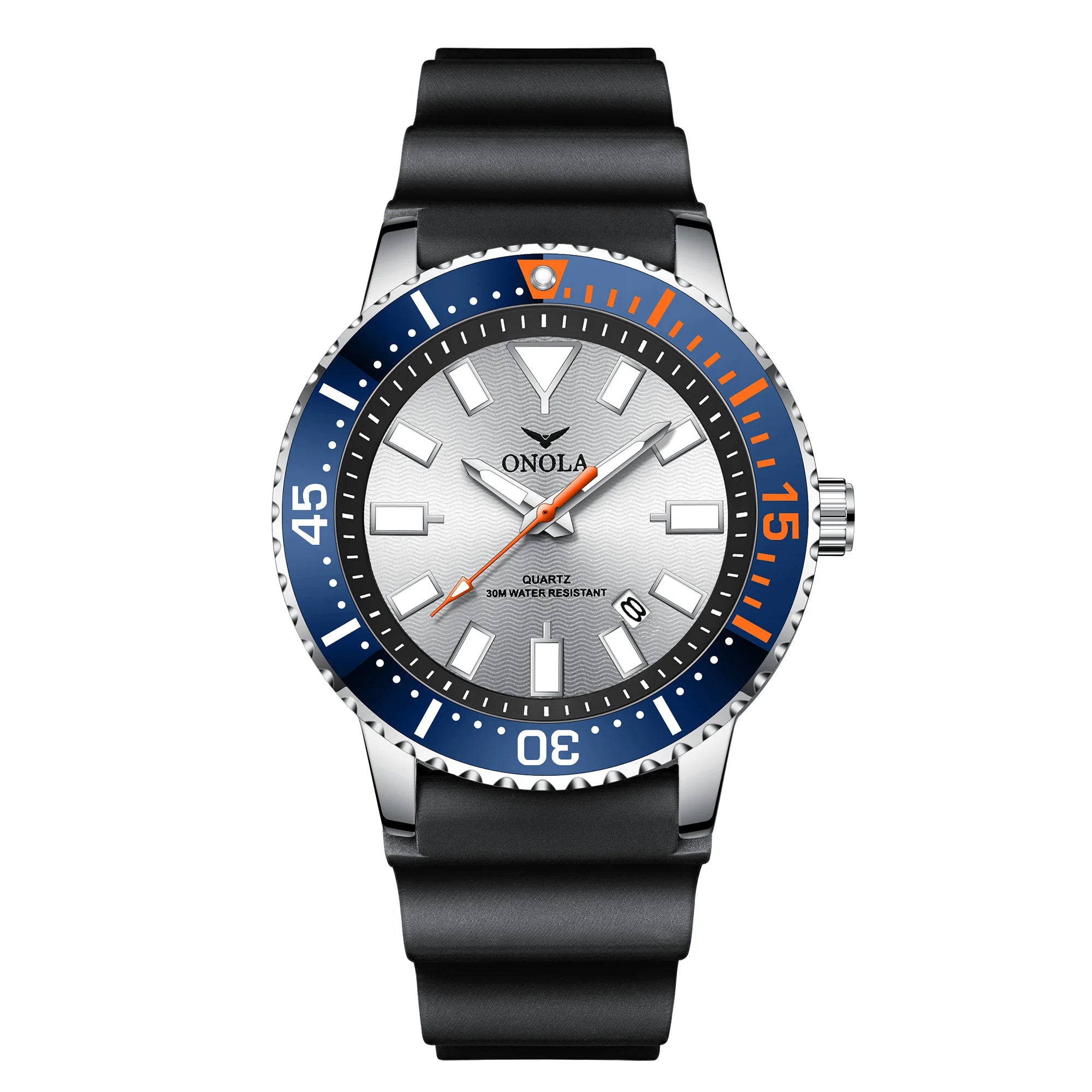 Reloj de negocios para hombre ONOLA, reloj de cuarzo de ocio resistente al agua de cuero genuino, reloj para hombre