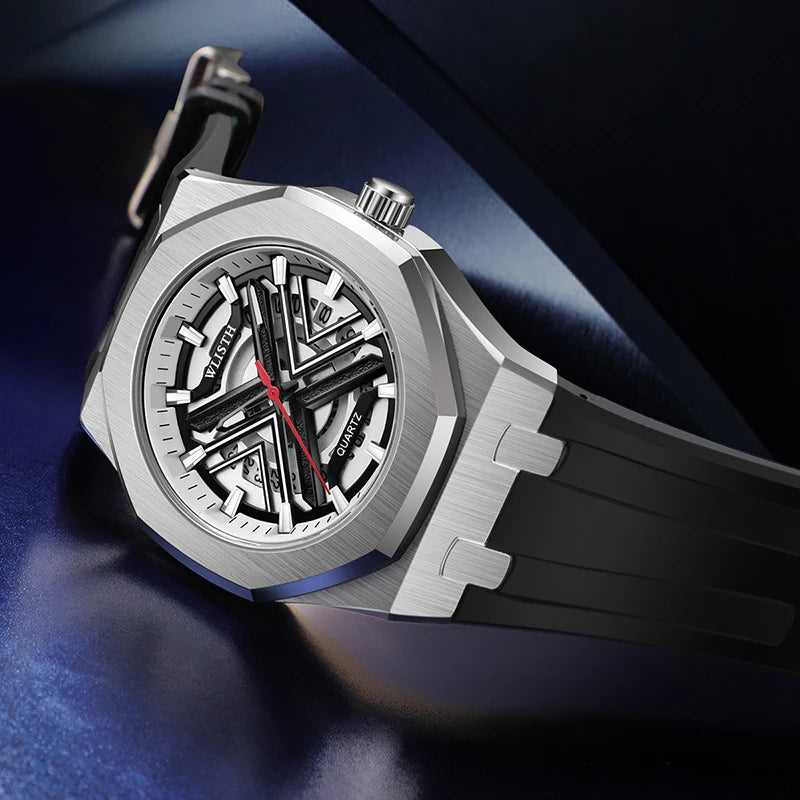 2025 nuevos relojes de moda para Hombre, Reloj de cuarzo con Esfera Grande de lujo, correa de silicona informal, relojes deportivos para Hombre, Reloj para Hombre + caja