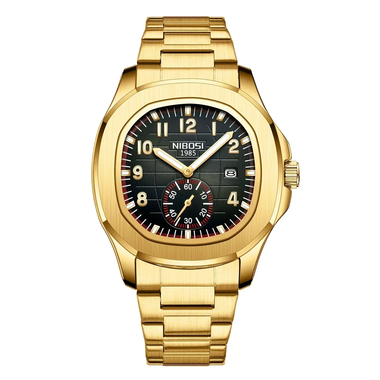 Relojes NIBOSI para Hombre, Reloj deportivo de cuarzo de lujo de marca superior para Hombre, relojes luminosos con fecha automática resistente al agua, Reloj para Hombre