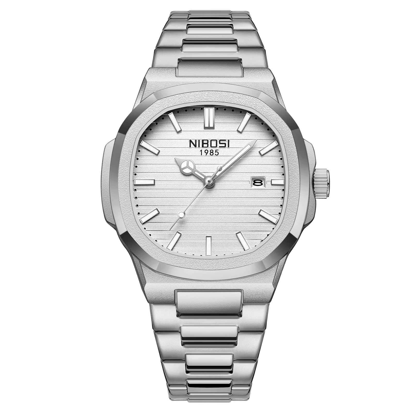 Relojes NIBOSI para hombre, relojes militares analógicos de cuarzo y acero inoxidable para hombre, reloj de pulsera con fecha automática y diseño de moda resistente al agua