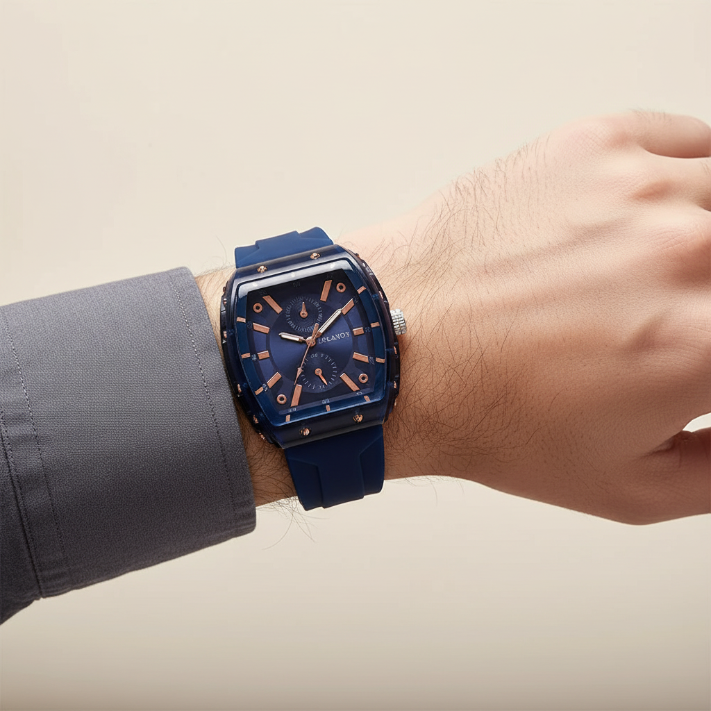 Reloj de Pulsera de Moda para Mujer y Hombre con Banda de Silicona