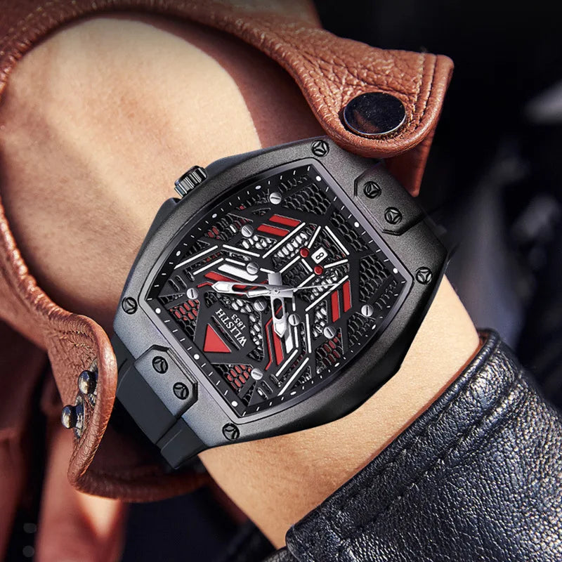 CQ350 Reloj casual y de moda para hombre, calendarios deportivos geniales, relojes de cuarzo impermeables, regalos de reloj de alta gama, relojes para hombre