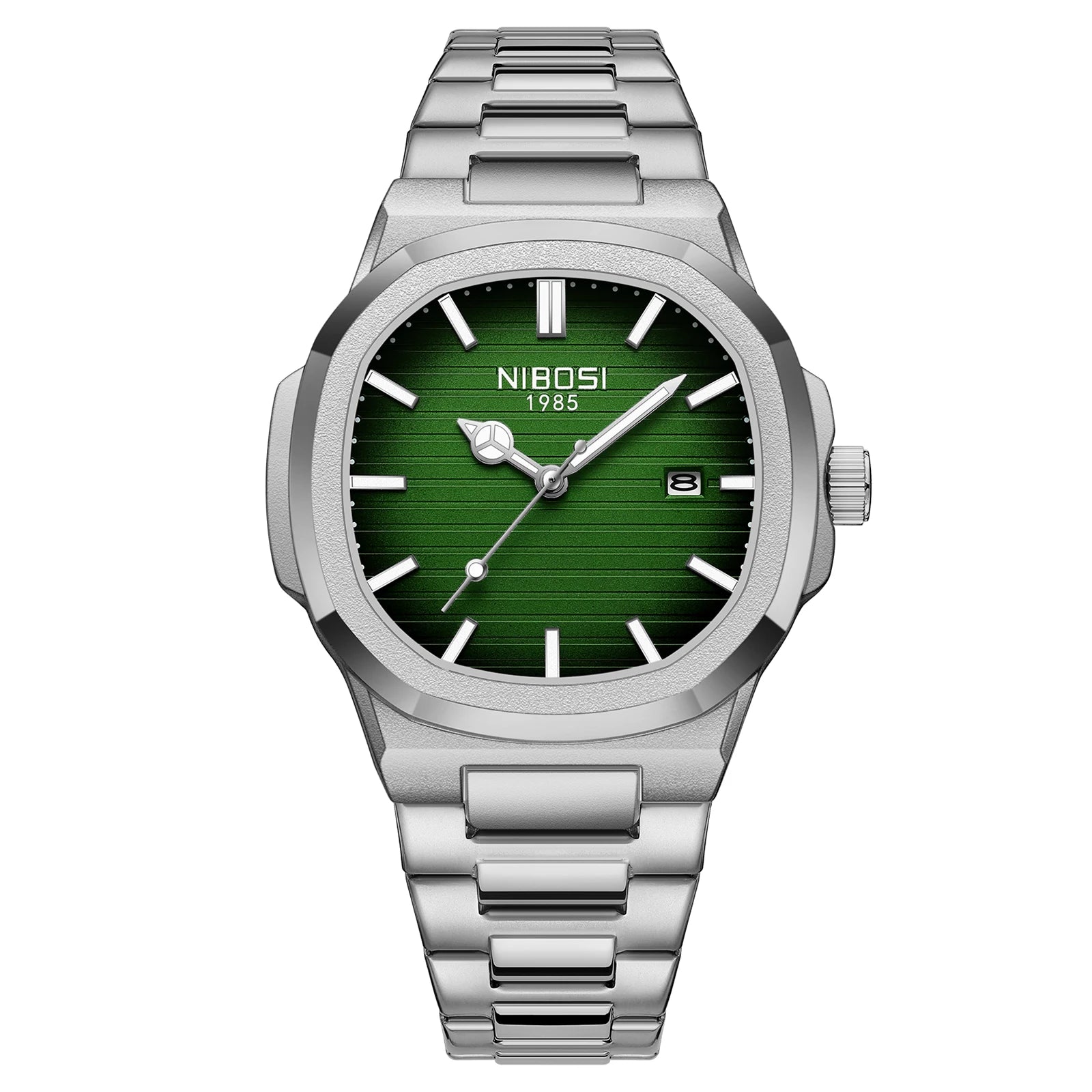 Relojes NIBOSI para hombre, relojes militares analógicos de cuarzo y acero inoxidable para hombre, reloj de pulsera con fecha automática y diseño de moda resistente al agua