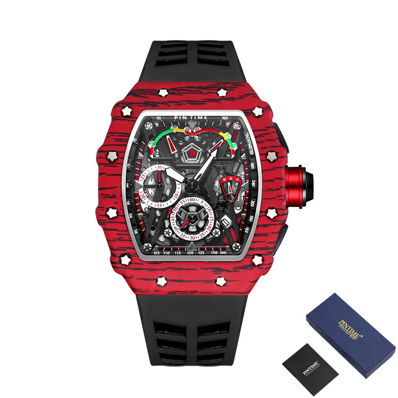 Reloj de marca superior, reloj de pulsera multifuncional de lujo, luminoso, resistente al agua, deportivo, relojes de cuarzo de Hip Hop, reloj Masculino