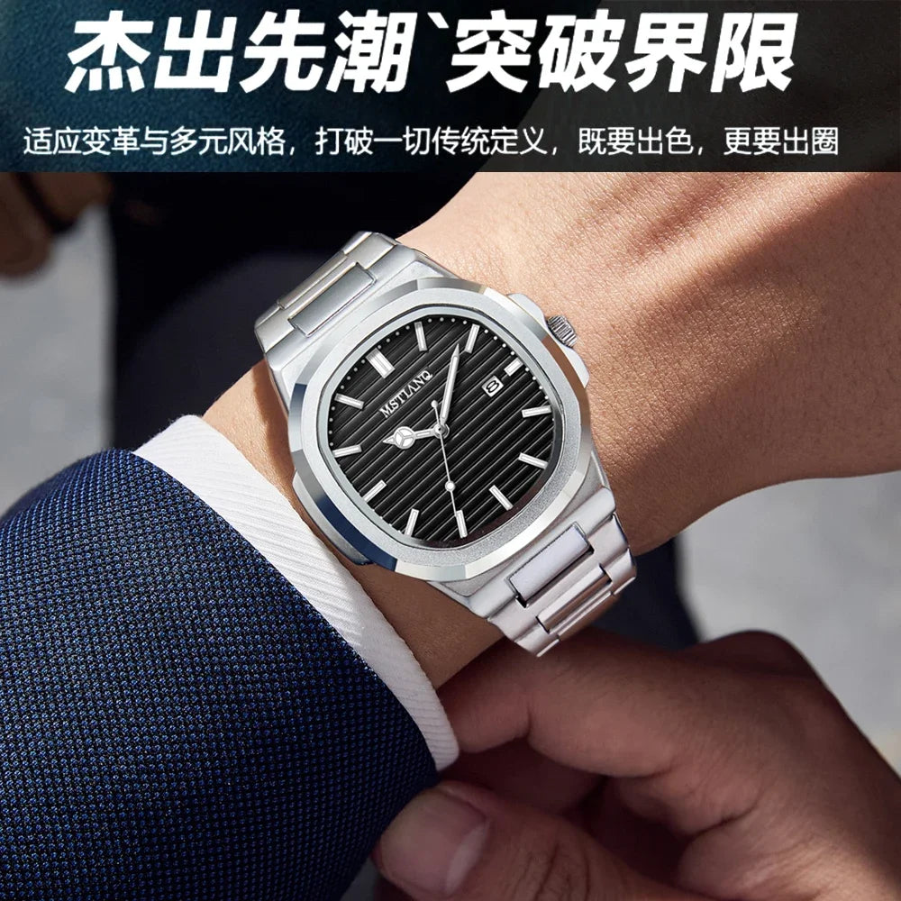 2025 nuevos relojes de cuarzo de lujo para hombre, reloj automático resistente al agua hasta 30M con fecha, reloj cronógrafo deportivo de acero inoxidable para hombre, reloj para hombre