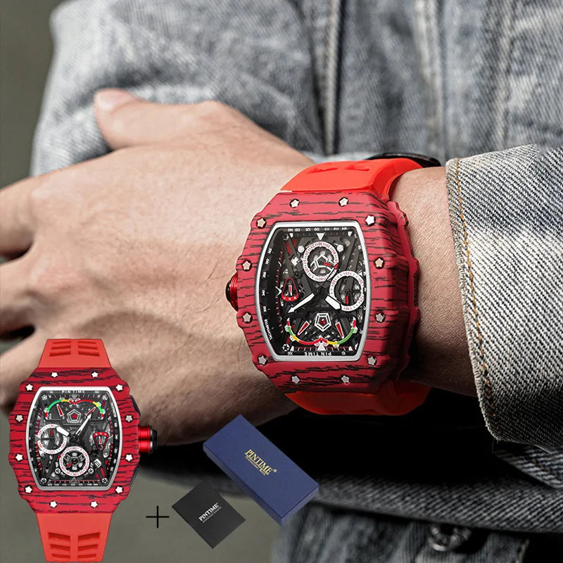 Reloj de marca superior, reloj de pulsera multifuncional de lujo, luminoso, resistente al agua, deportivo, relojes de cuarzo de Hip Hop, reloj Masculino