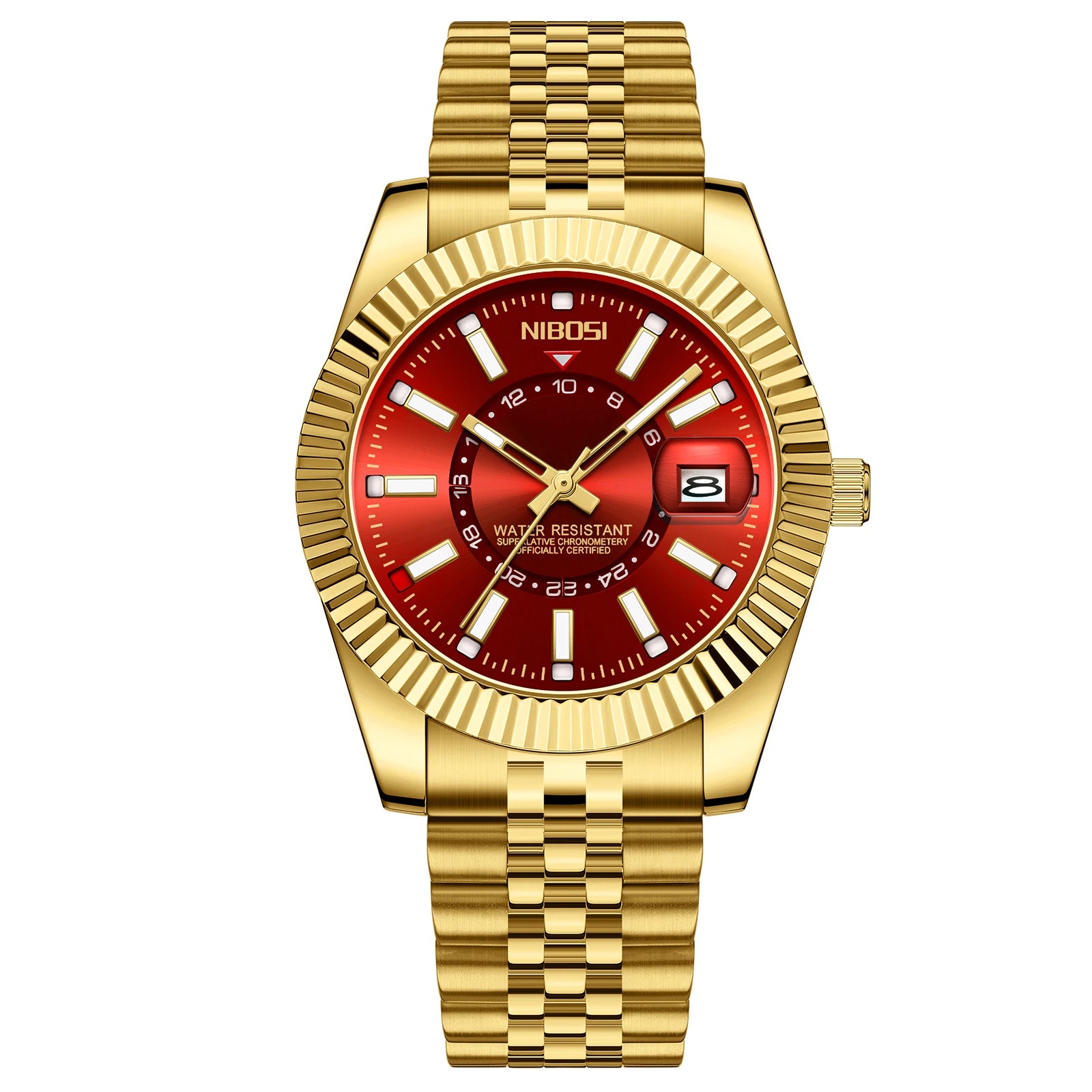 Reloj de pulsera NIBOSI de lujo para Hombre, Reloj deportivo resistente al agua con fecha luminosa para Hombre, relojes de cuarzo de acero inoxidable para Hombre, Reloj para Hombre