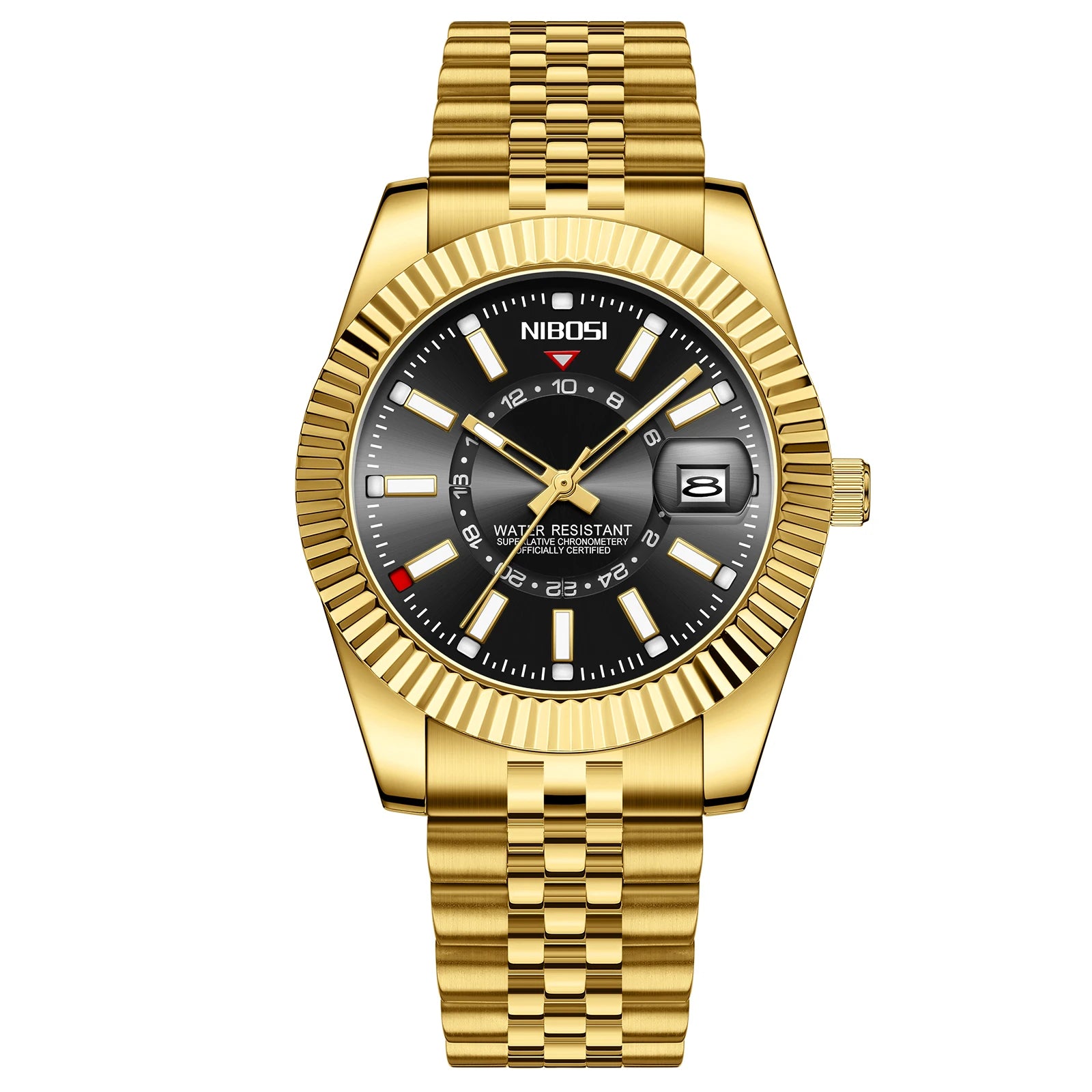 Reloj de pulsera NIBOSI de lujo para Hombre, Reloj deportivo resistente al agua con fecha luminosa para Hombre, relojes de cuarzo de acero inoxidable para Hombre, Reloj para Hombre