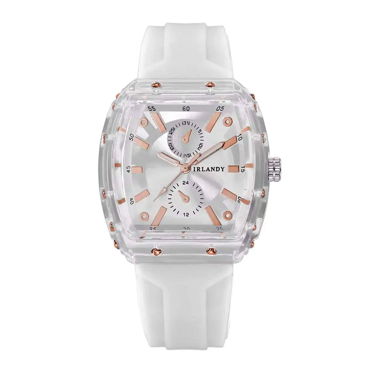 Relojes de moda para Mujer, relojes de pulsera de cuarzo analógicos informales con banda de silicona para Mujer, Reloj para Mujer (sin caja)