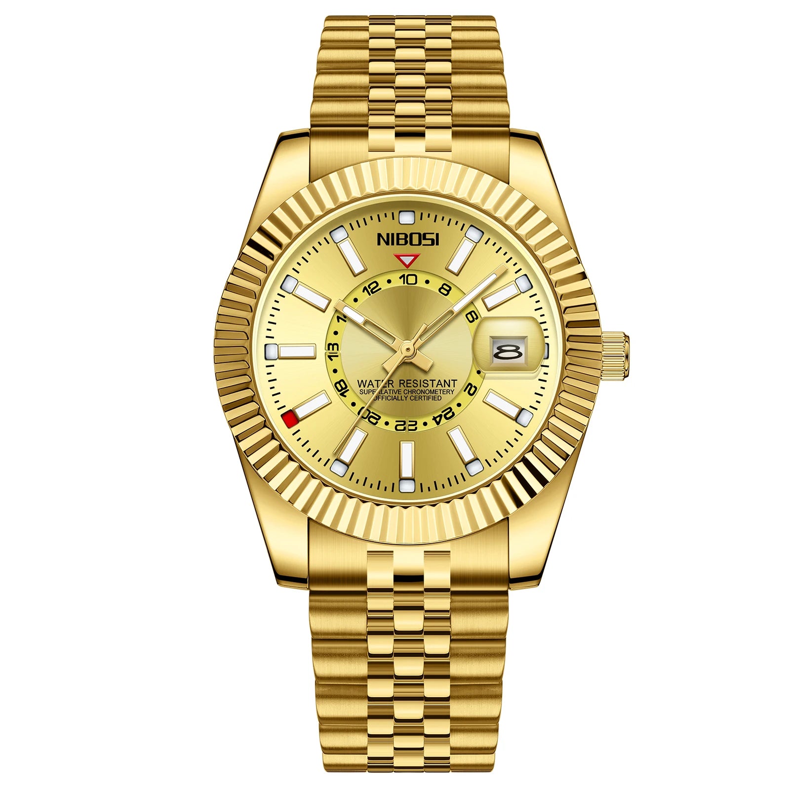 Reloj de pulsera NIBOSI de lujo para Hombre, Reloj deportivo resistente al agua con fecha luminosa para Hombre, relojes de cuarzo de acero inoxidable para Hombre, Reloj para Hombre