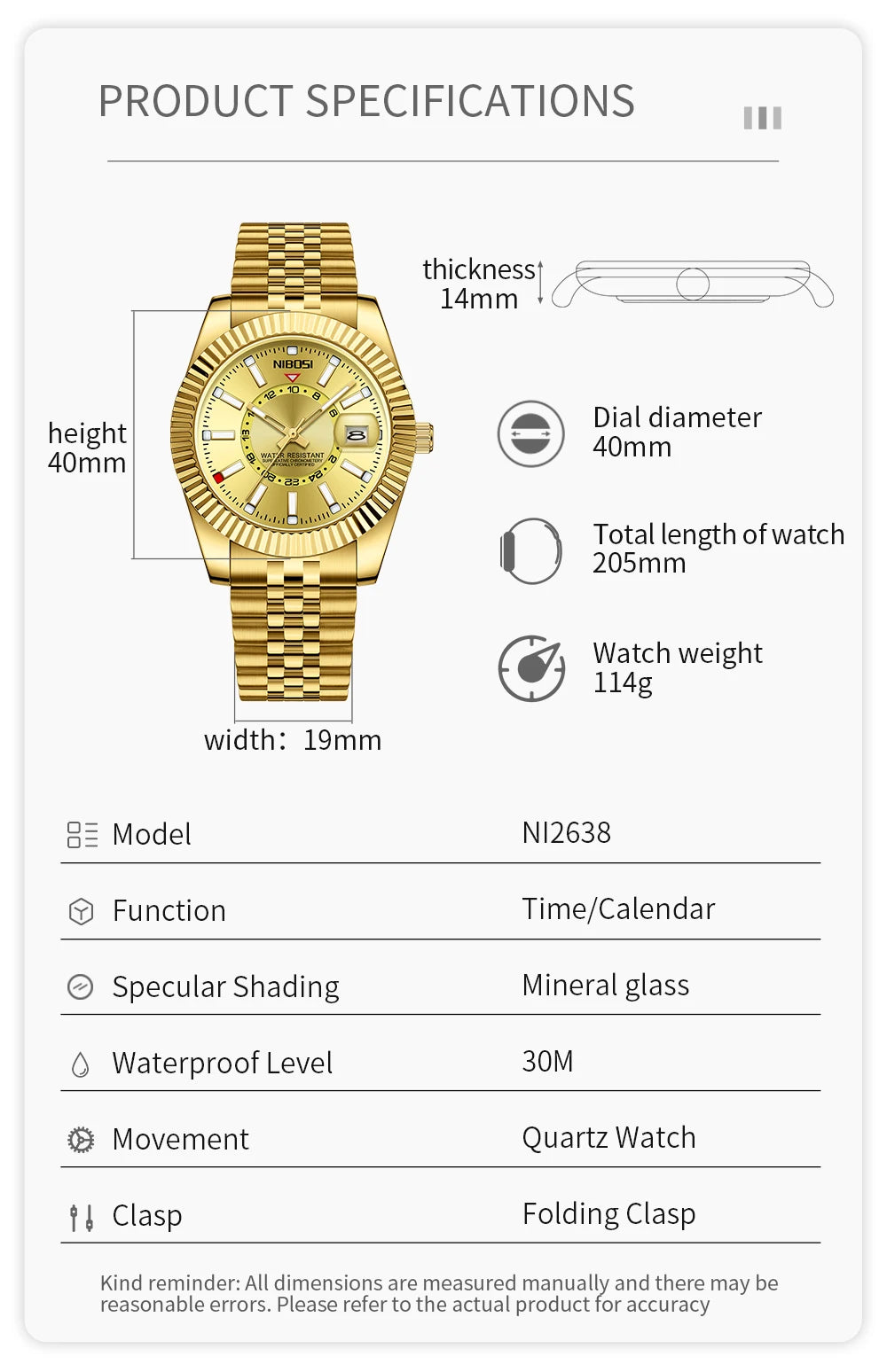 Reloj de pulsera NIBOSI de lujo para Hombre, Reloj deportivo resistente al agua con fecha luminosa para Hombre, relojes de cuarzo de acero inoxidable para Hombre, Reloj para Hombre