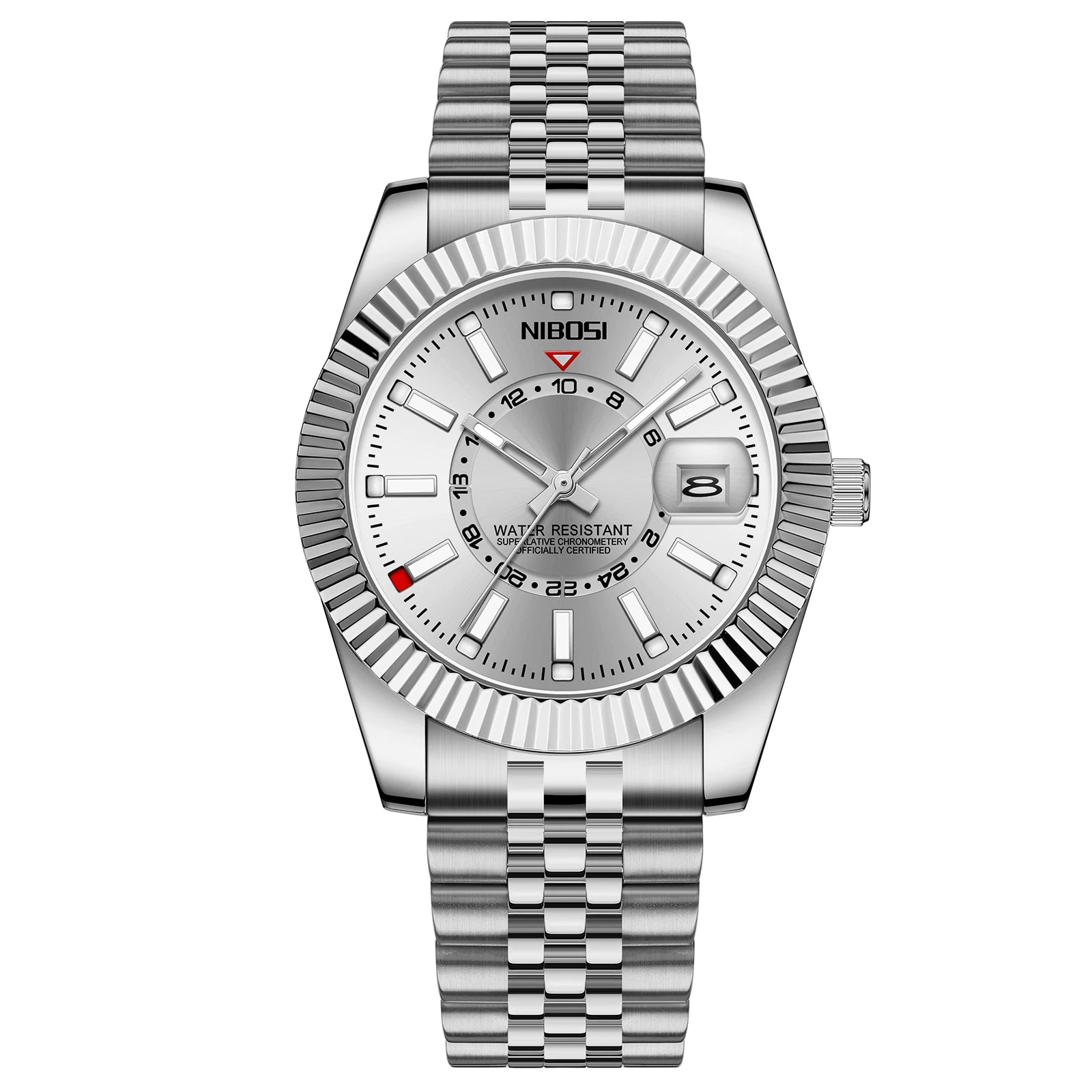 Reloj de pulsera NIBOSI de lujo para Hombre, Reloj deportivo resistente al agua con fecha luminosa para Hombre, relojes de cuarzo de acero inoxidable para Hombre, Reloj para Hombre