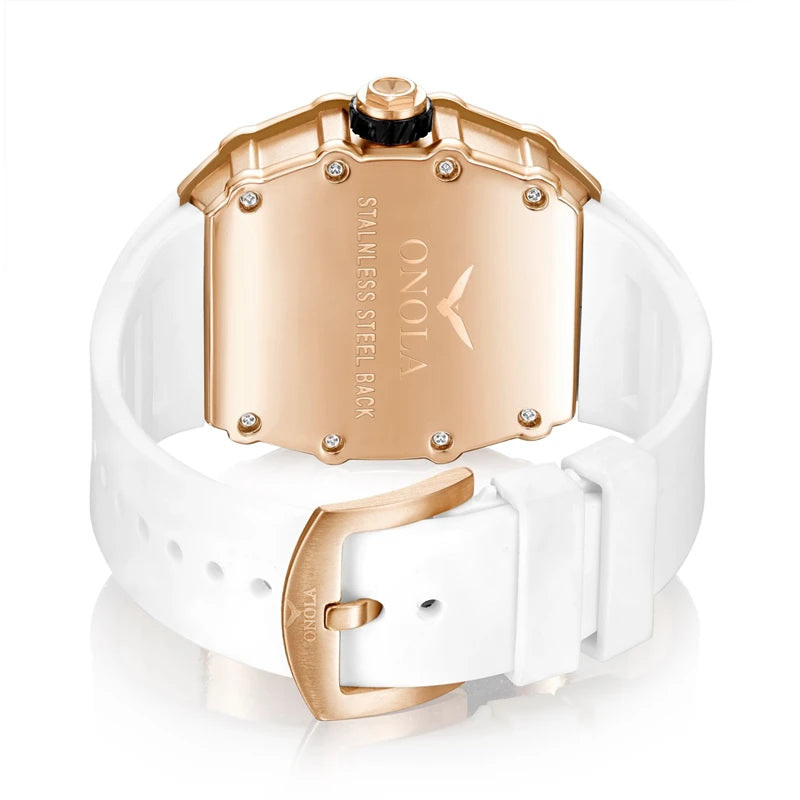 ONOLA-Reloj de lujo con incrustaciones de diamantes para hombre, pulsera de cuarzo resistente al agua con cinta, Masculino, novedad de 2022