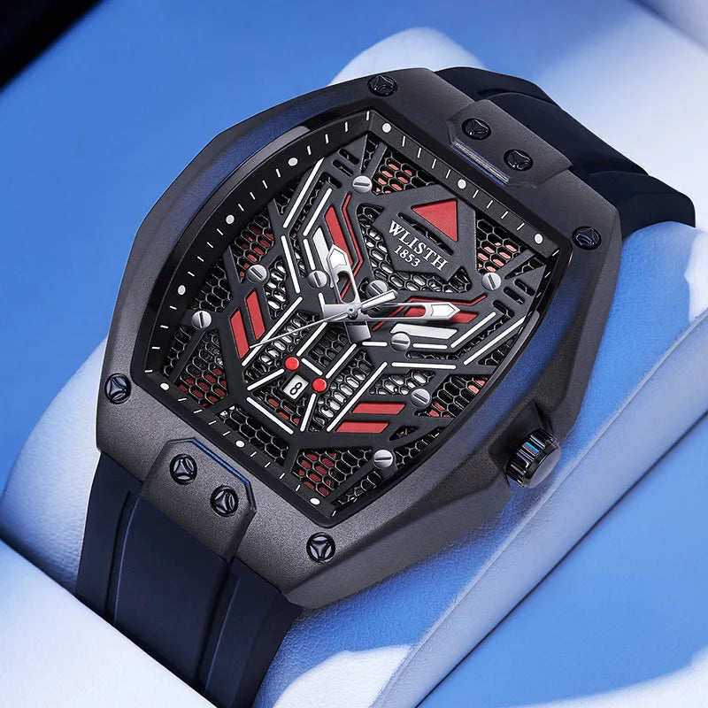 CQ350 Reloj casual y de moda para hombre, calendarios deportivos geniales, relojes de cuarzo impermeables, regalos de reloj de alta gama, relojes para hombre