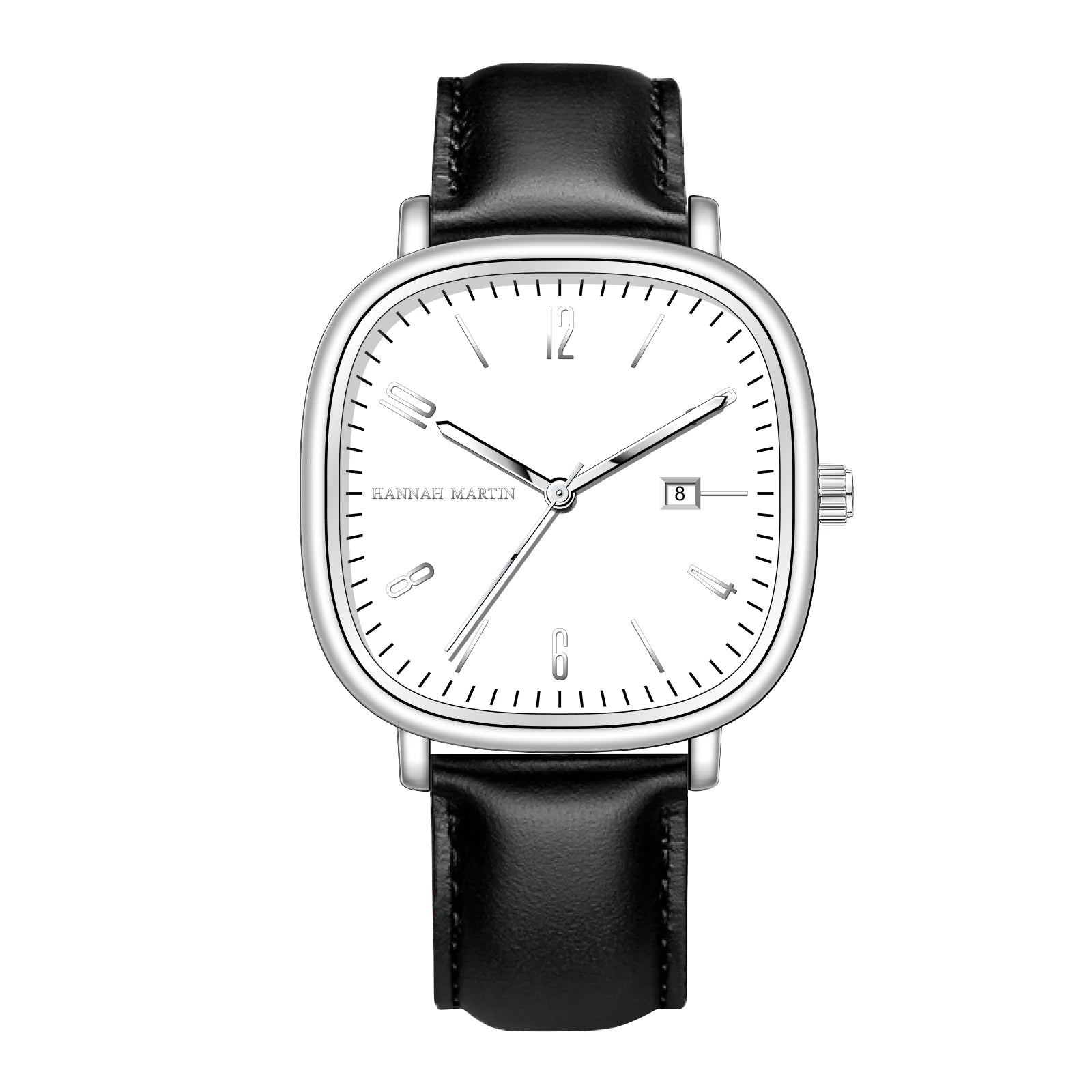 2024 nuevo reloj para hombre, reloj cuadrado de moda de estilo empresarial negro, movimiento de cuarzo Original, relojes de cuero informales de 40mm, reloj para hombre