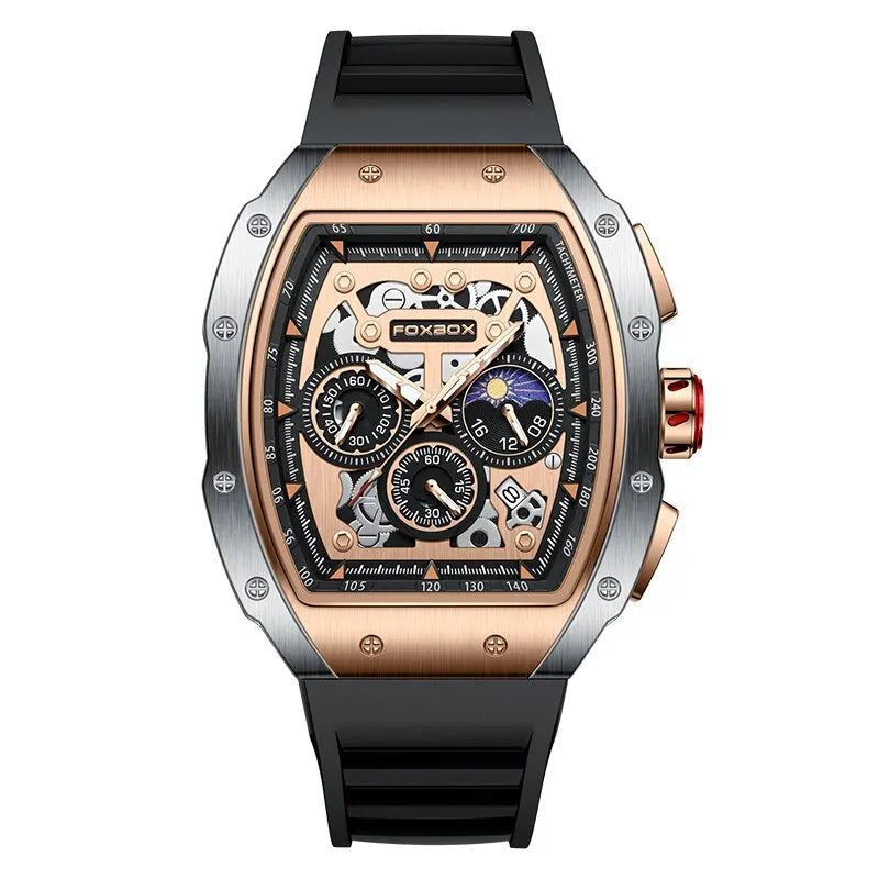 Reloj deportivo de lujo para hombre, cronógrafo de cuarzo, militar, resistente al agua, para negocios, novedad de 2024