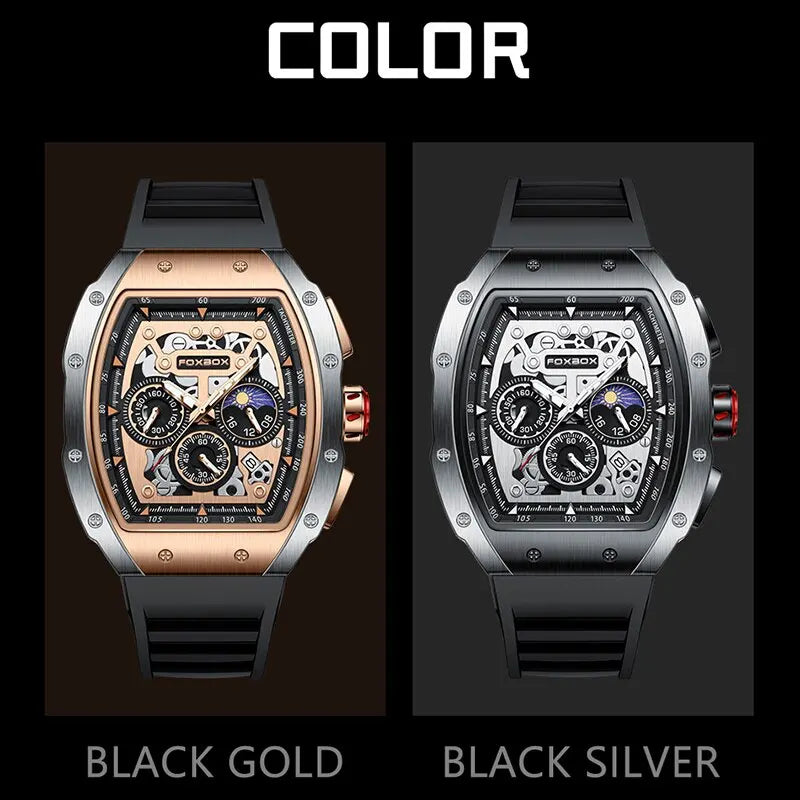 Reloj deportivo de lujo para hombre, cronógrafo de cuarzo, militar, resistente al agua, para negocios, novedad de 2024