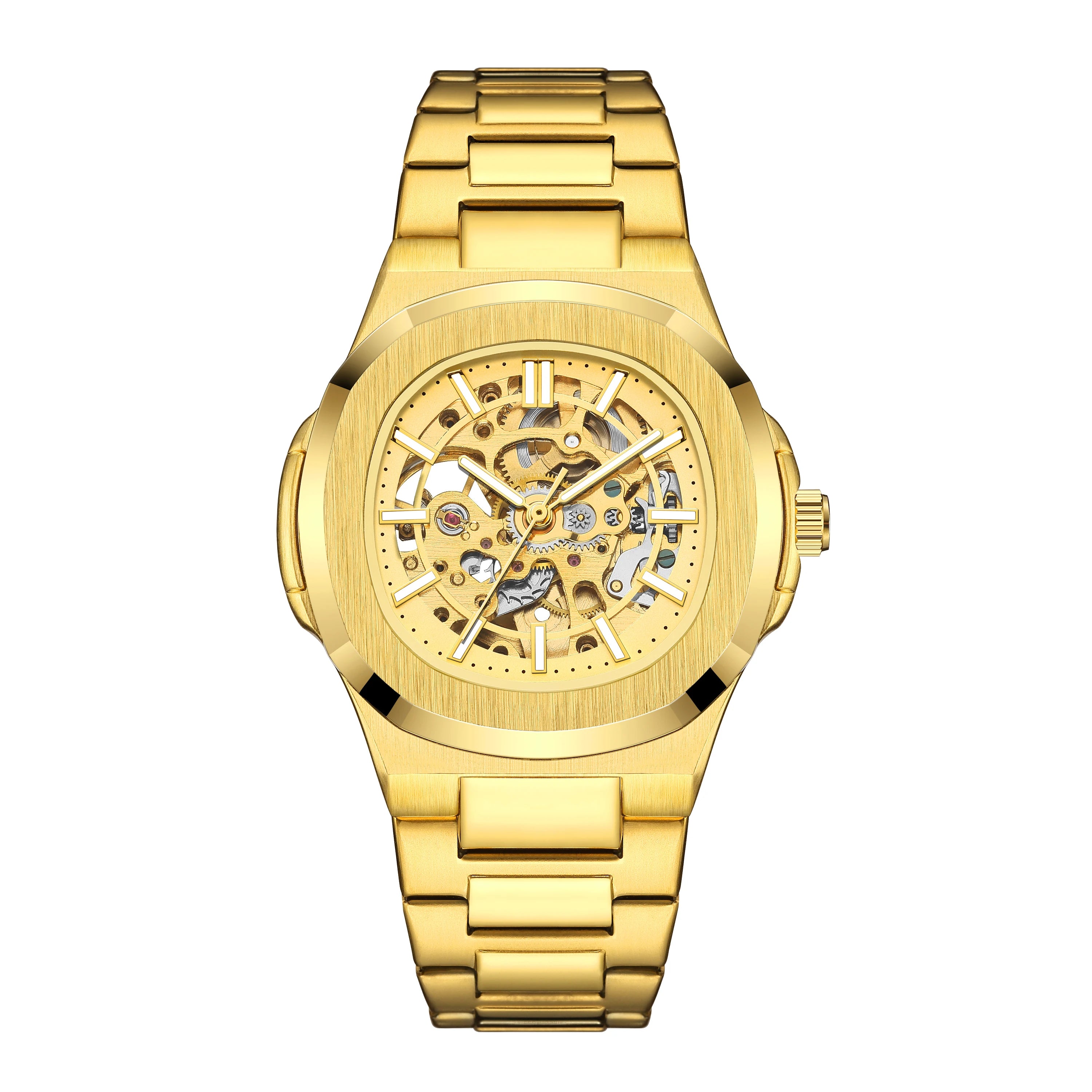 Nuevo reloj para hombre, nuevo reloj de negocios de lujo, resistente al agua, relojes con esfera dorada, reloj de pulsera a la moda para hombre, reloj Masculino 2023