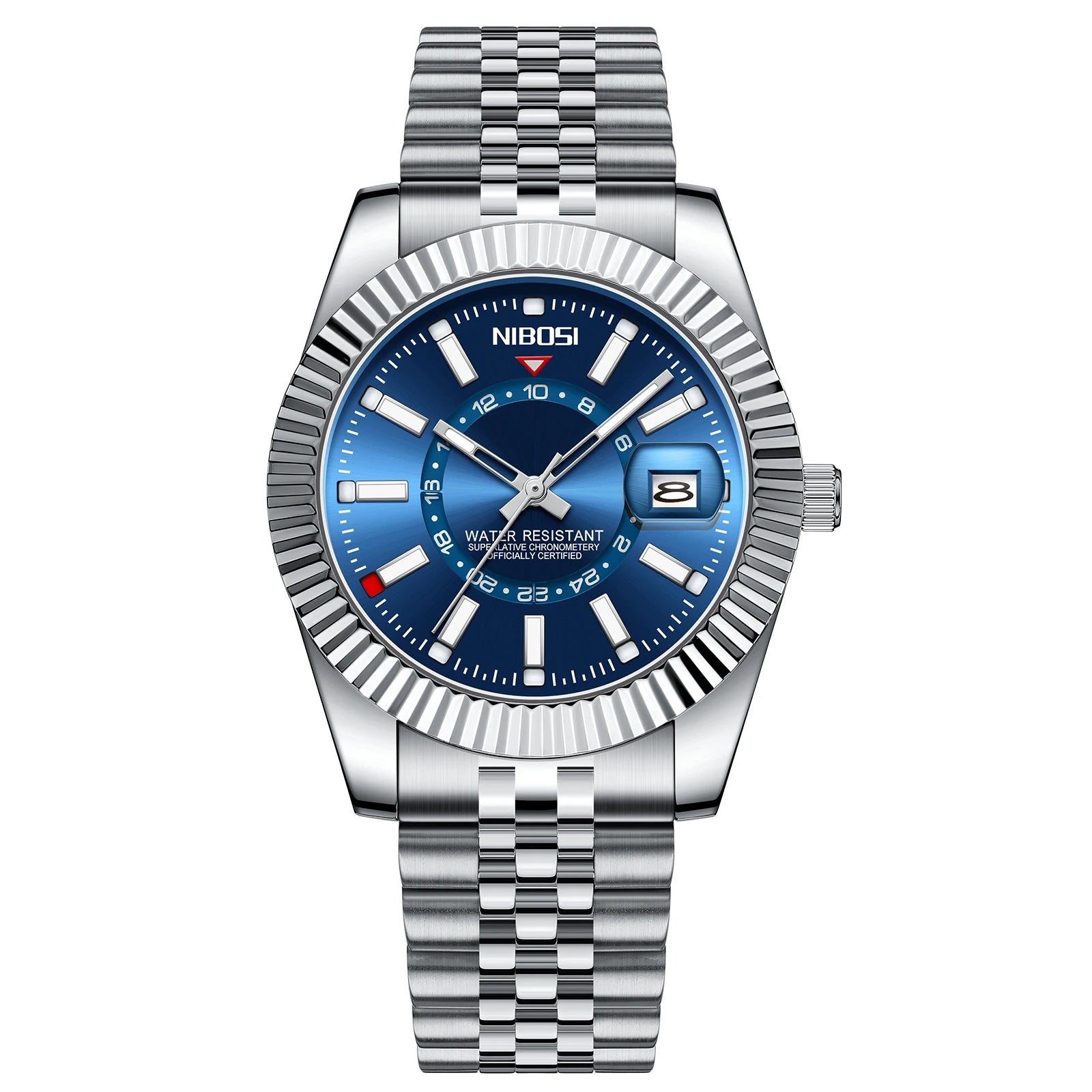 Reloj de pulsera NIBOSI de lujo para Hombre, Reloj deportivo resistente al agua con fecha luminosa para Hombre, relojes de cuarzo de acero inoxidable para Hombre, Reloj para Hombre