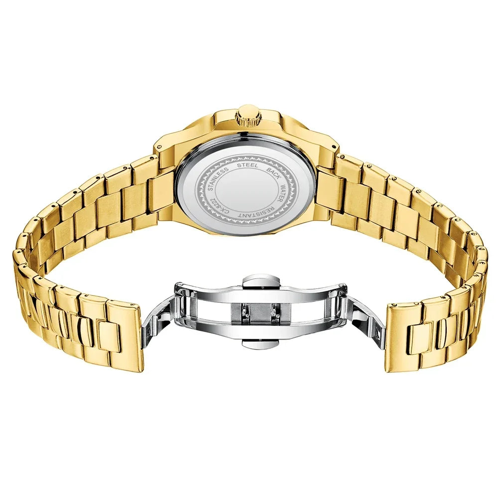 CHENXI, reloj informal para hombre, marca superior, moda, esfera cuadrada, calendario, relojes de pulsera de cuarzo, reloj masculino resistente al agua de acero inoxidable