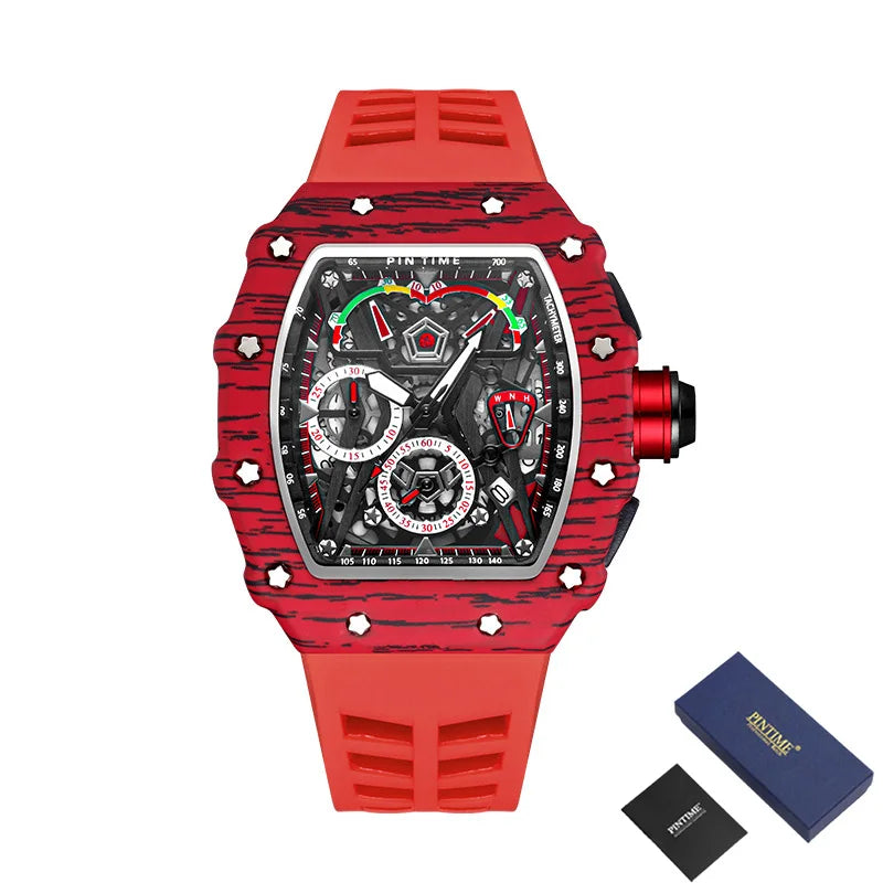 Reloj de marca superior, reloj de pulsera multifuncional de lujo, luminoso, resistente al agua, deportivo, relojes de cuarzo de Hip Hop, reloj Masculino