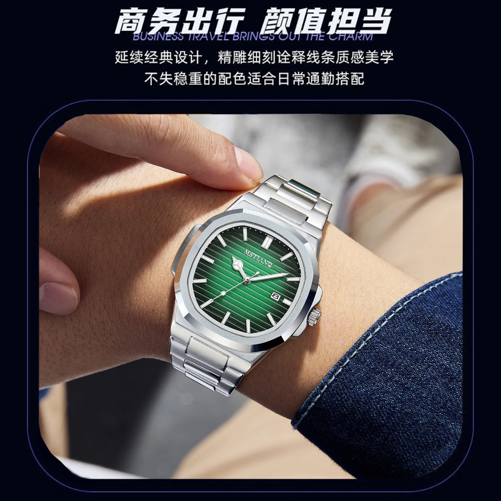 2025 nuevos relojes de cuarzo de lujo para hombre, reloj automático resistente al agua hasta 30M con fecha, reloj cronógrafo deportivo de acero inoxidable para hombre, reloj para hombre