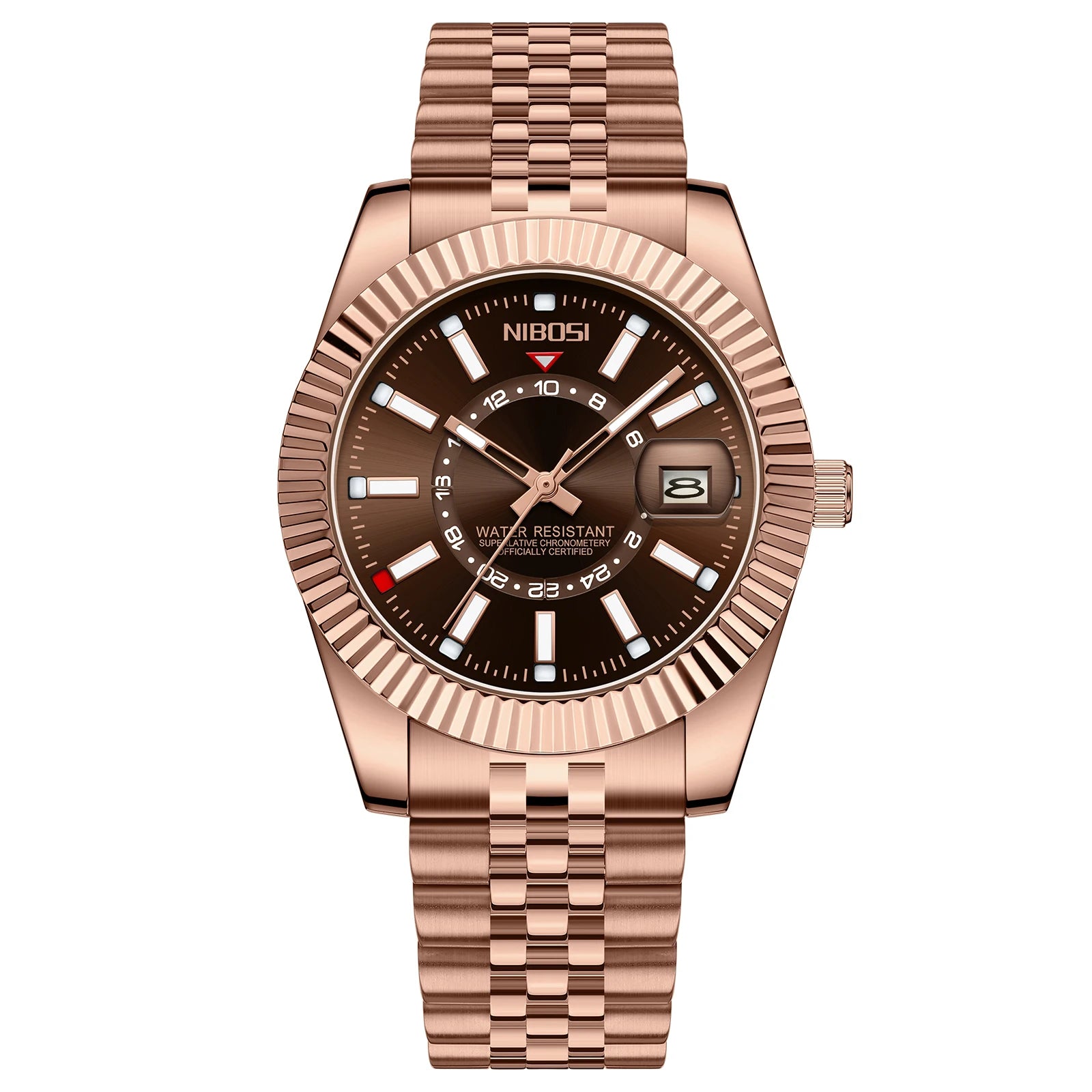 Reloj de pulsera NIBOSI de lujo para Hombre, Reloj deportivo resistente al agua con fecha luminosa para Hombre, relojes de cuarzo de acero inoxidable para Hombre, Reloj para Hombre
