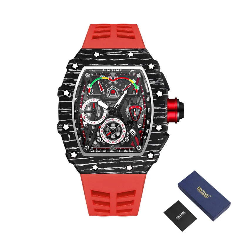 Reloj de marca superior, reloj de pulsera multifuncional de lujo, luminoso, resistente al agua, deportivo, relojes de cuarzo de Hip Hop, reloj Masculino
