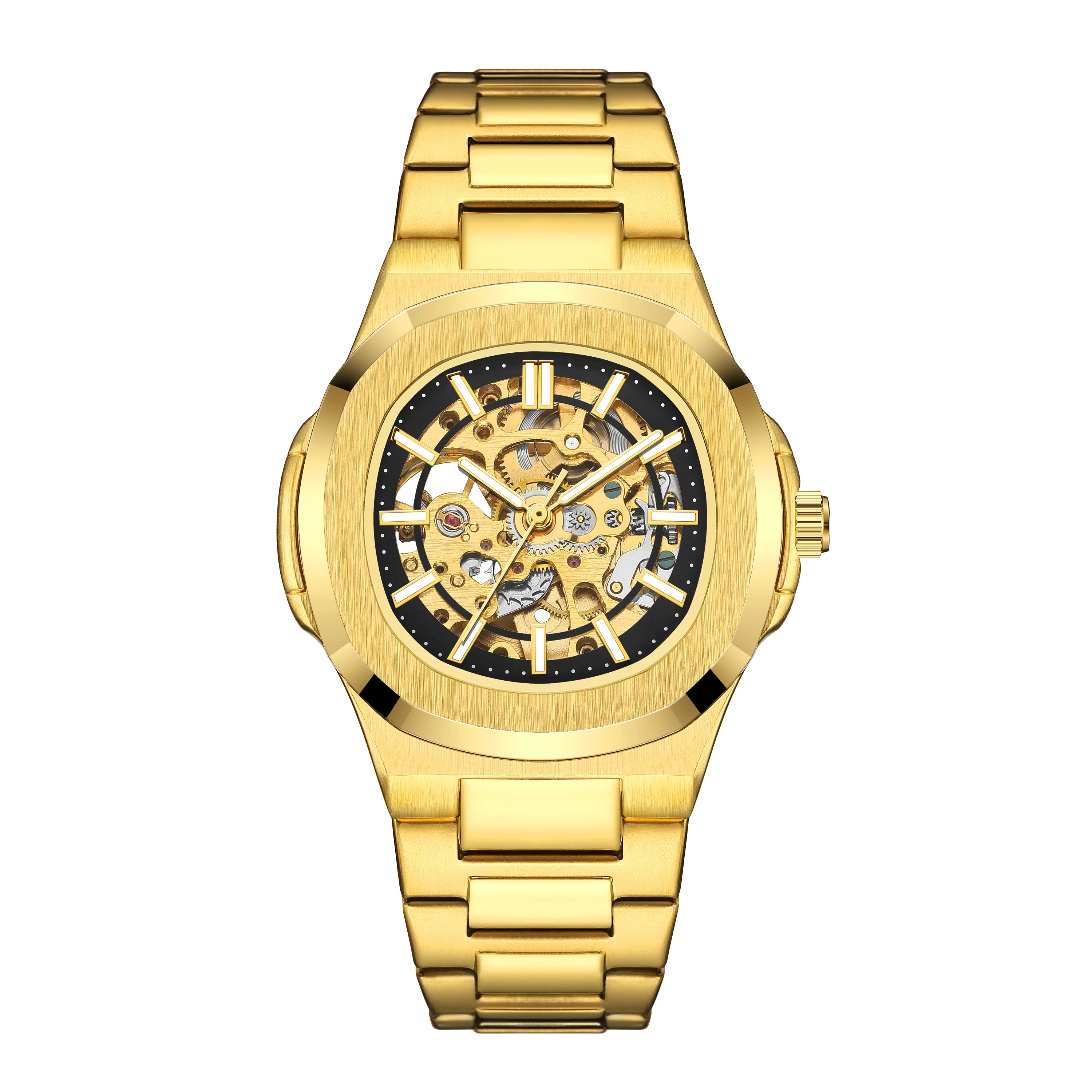 Nuevo reloj para hombre, nuevo reloj de negocios de lujo, resistente al agua, relojes con esfera dorada, reloj de pulsera a la moda para hombre, reloj Masculino 2023