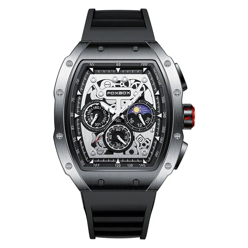 Reloj deportivo de lujo para hombre, cronógrafo de cuarzo, militar, resistente al agua, para negocios, novedad de 2024