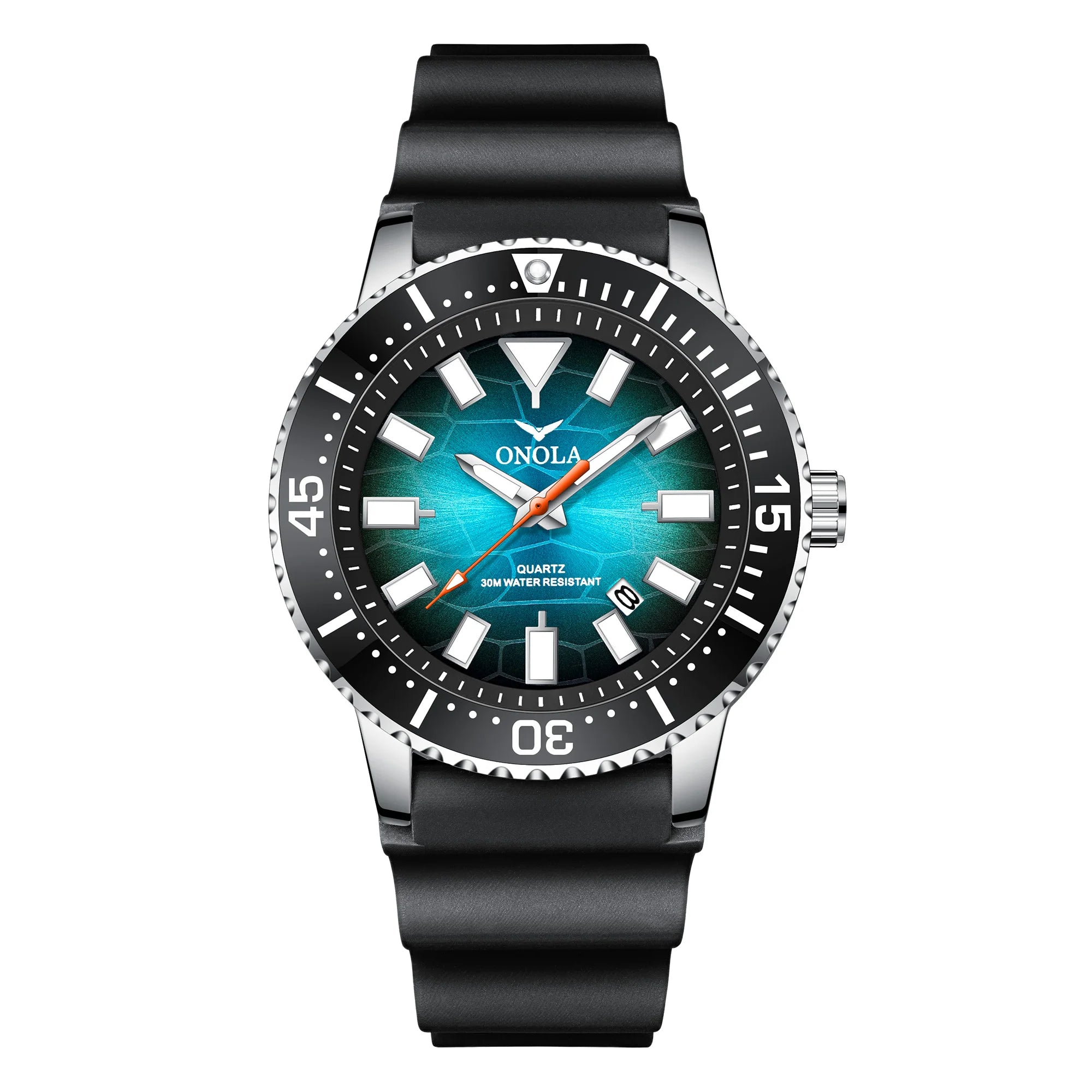 Reloj de negocios para hombre ONOLA, reloj de cuarzo de ocio resistente al agua de cuero genuino, reloj para hombre