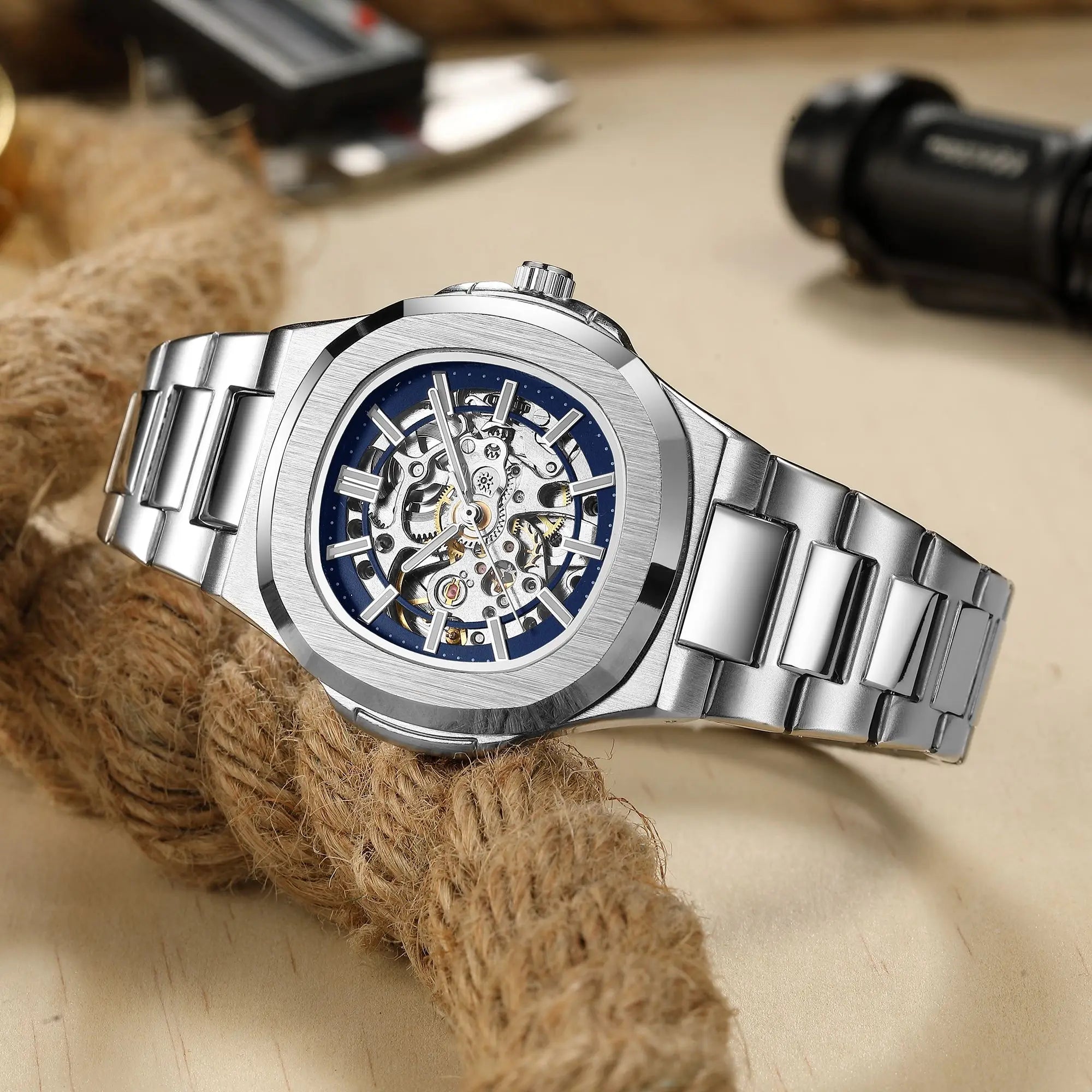 Nuevo reloj para hombre, nuevo reloj de negocios de lujo, resistente al agua, relojes con esfera dorada, reloj de pulsera a la moda para hombre, reloj Masculino 2023