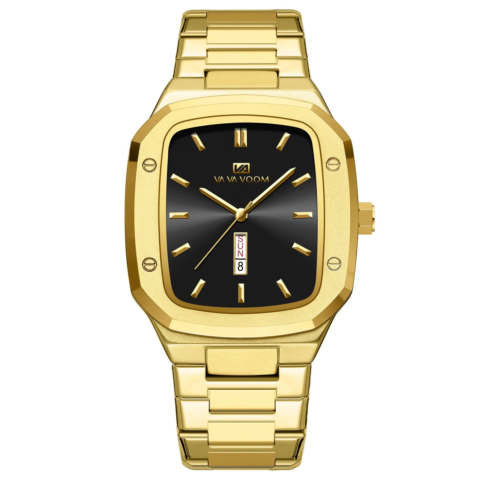 Nuevo reloj para hombre, calendario de negocios a la moda, resistente al agua, reloj de cuarzo Rectangular de acero inoxidable para hombre, relojes