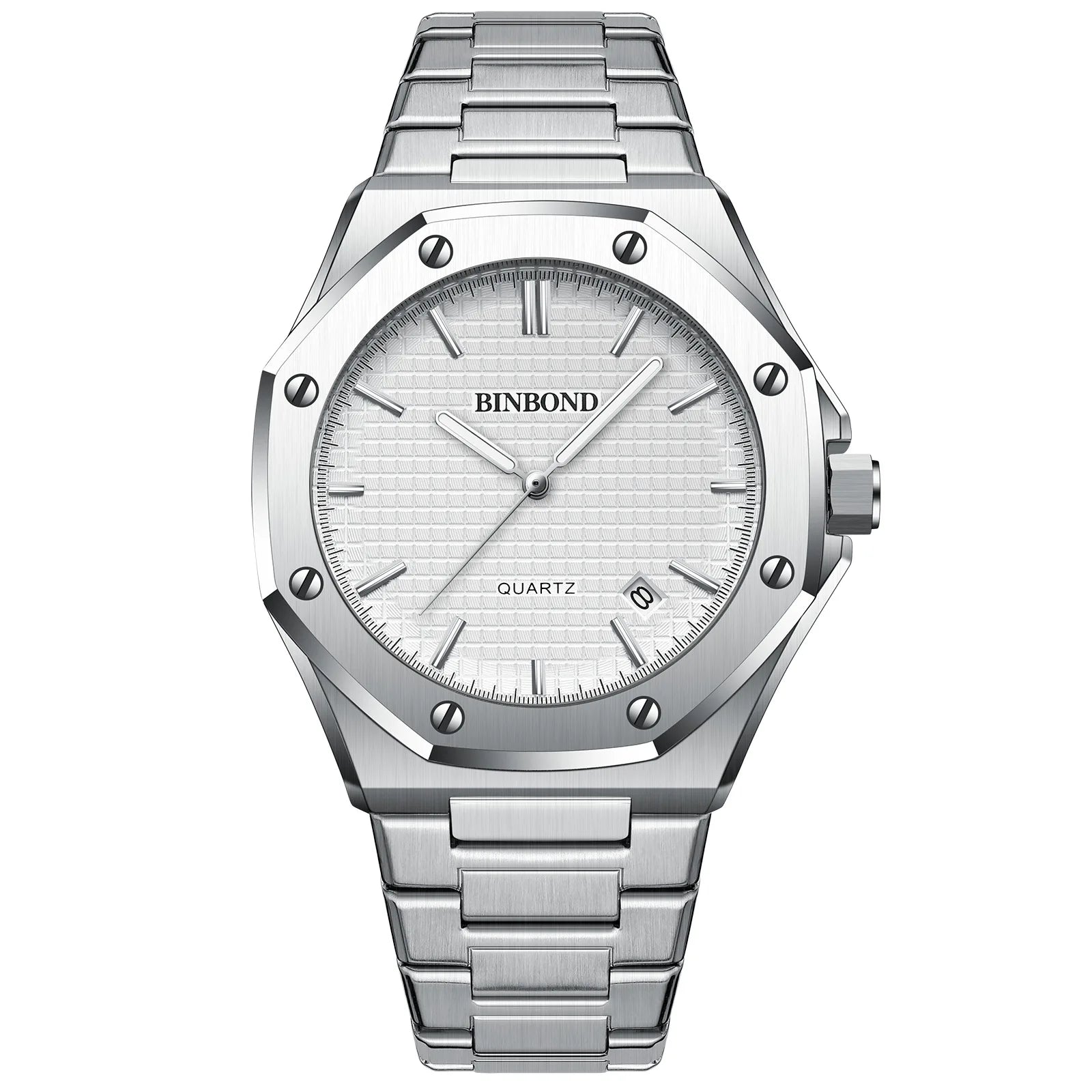 Reloj de hombre de negocios octogonal de alta gama con tornillos reloj de moda masculino resistente al agua relojes de cuarzo regalo