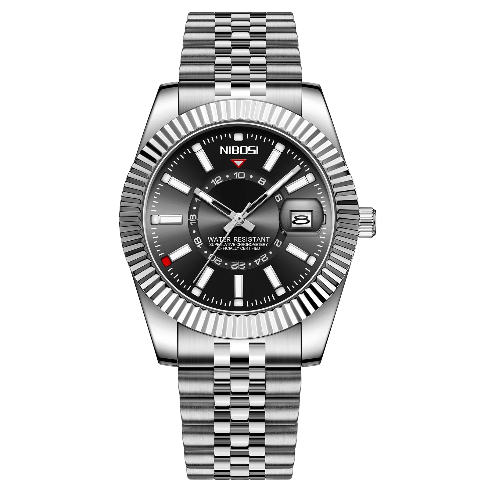 Reloj de pulsera NIBOSI de lujo para Hombre, Reloj deportivo resistente al agua con fecha luminosa para Hombre, relojes de cuarzo de acero inoxidable para Hombre, Reloj para Hombre