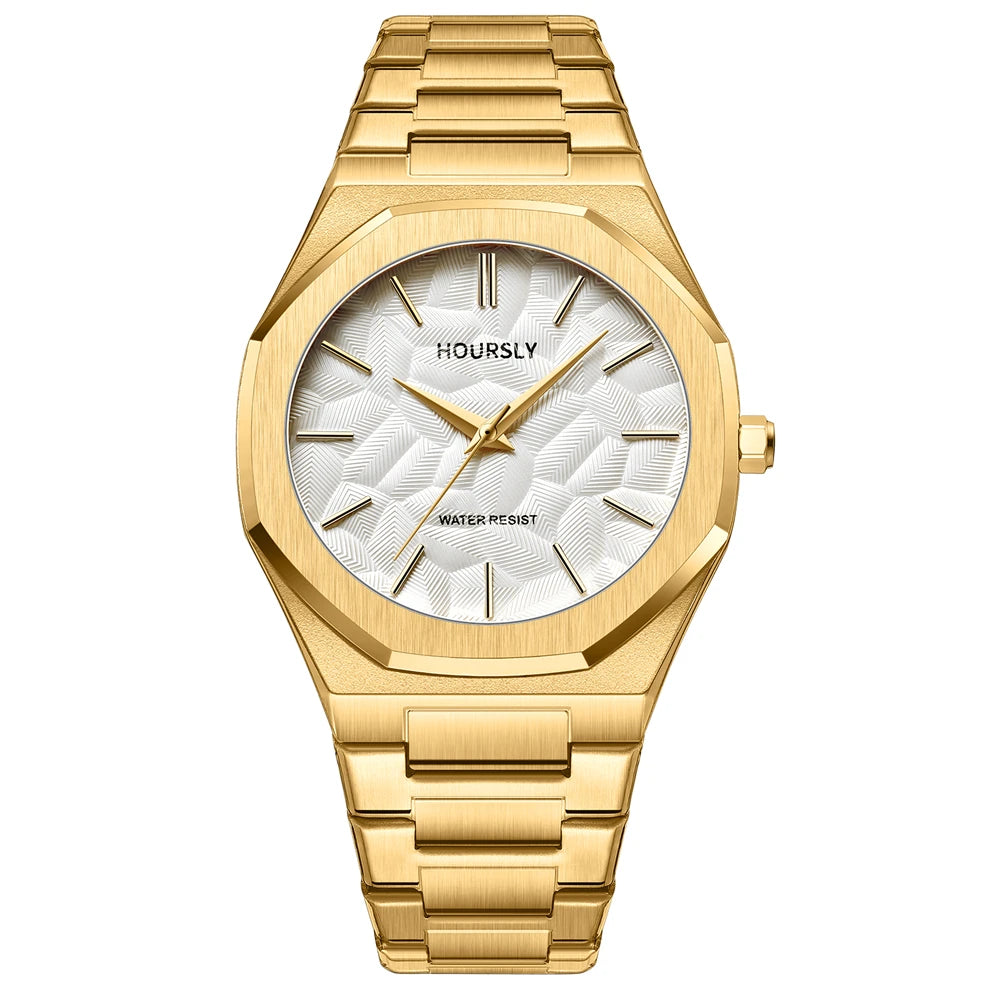 Reloj de pulsera Original de acero inoxidable negro para hombre, reloj clásico de negocios resistente al agua con movimiento japonés, bonito reloj para hombre