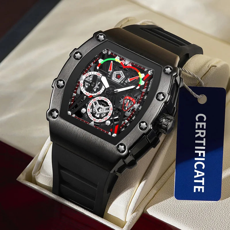 ZH16 Reloj deportivo Popular para hombre, reloj de cuarzo resistente al agua a la moda, reloj con calendario de luz nocturna, regalo de cumpleaños