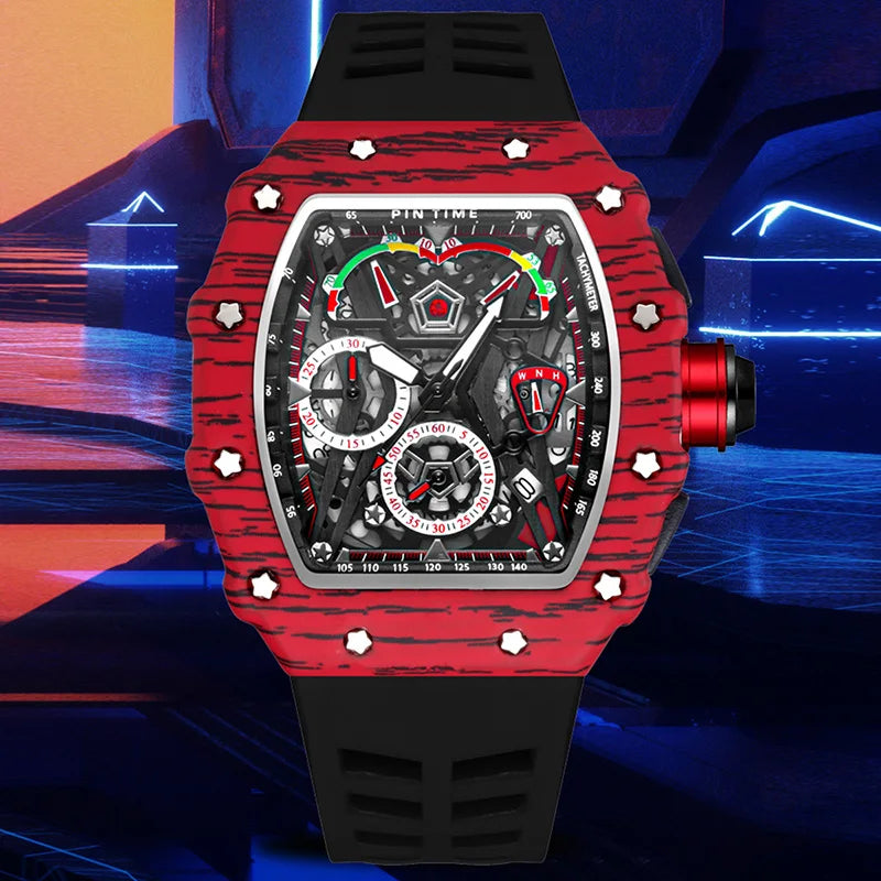 Reloj de marca superior, reloj de pulsera multifuncional de lujo, luminoso, resistente al agua, deportivo, relojes de cuarzo de Hip Hop, reloj Masculino