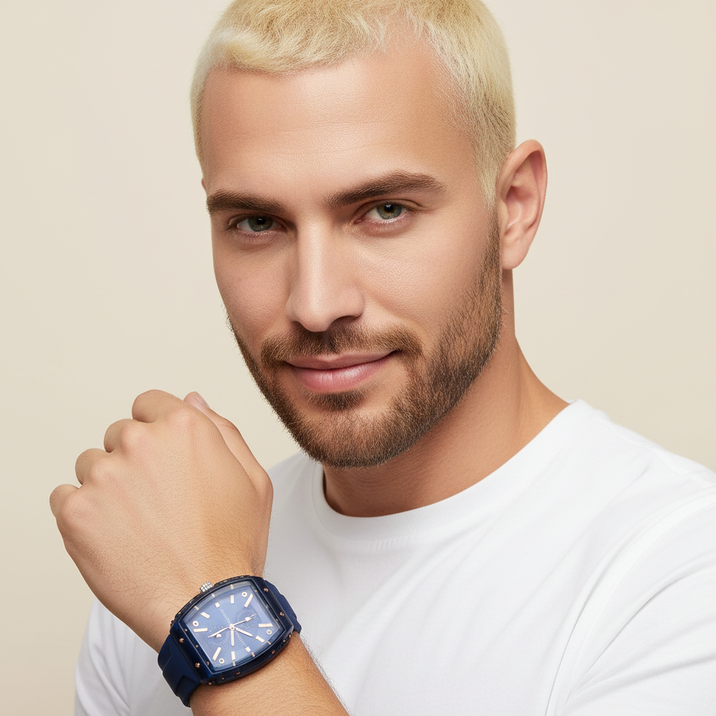 Reloj de Pulsera de Moda para Mujer y Hombre con Banda de Silicona